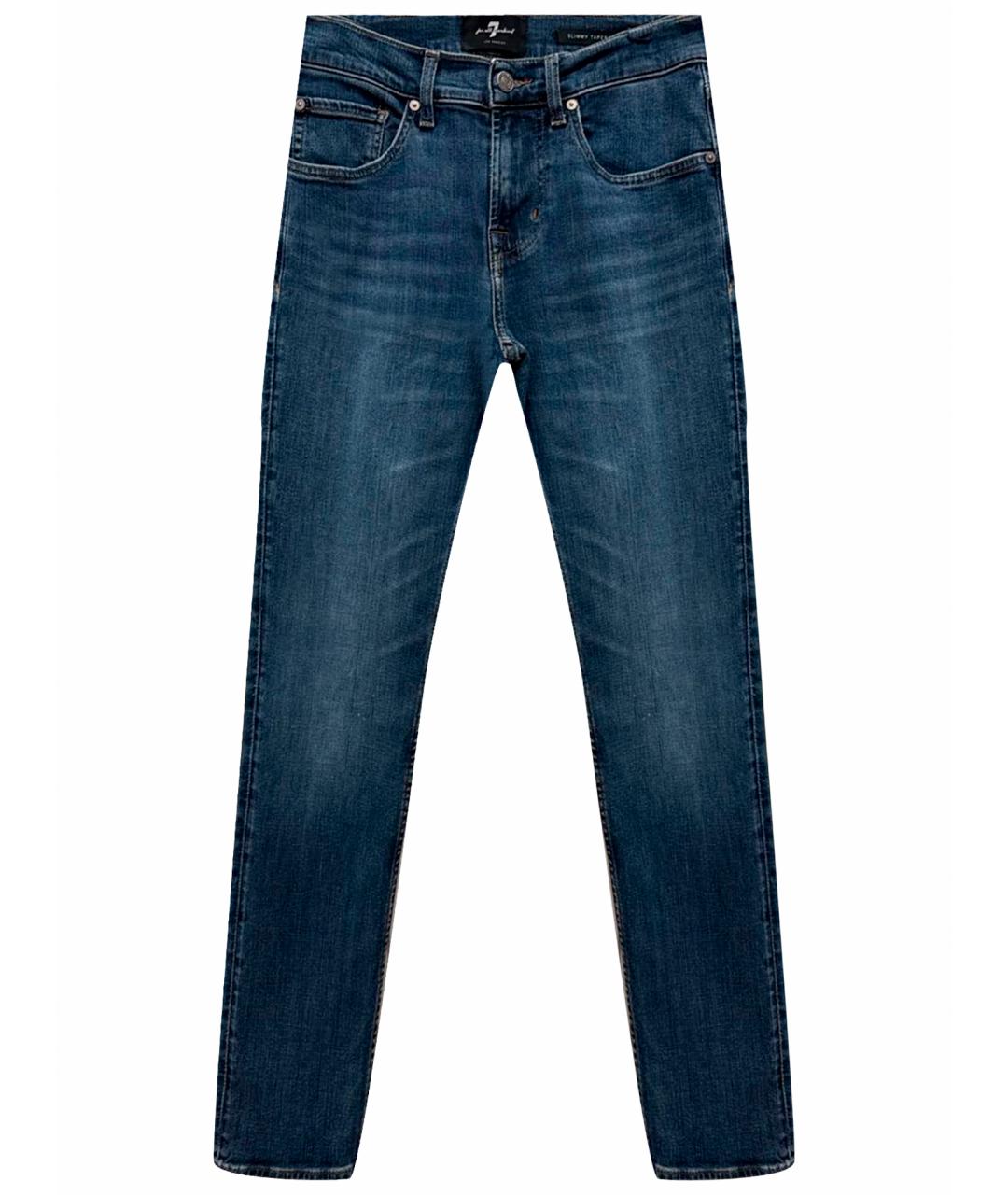 7 FOR ALL MANKIND Синие хлопковые джинсы скинни, фото 1