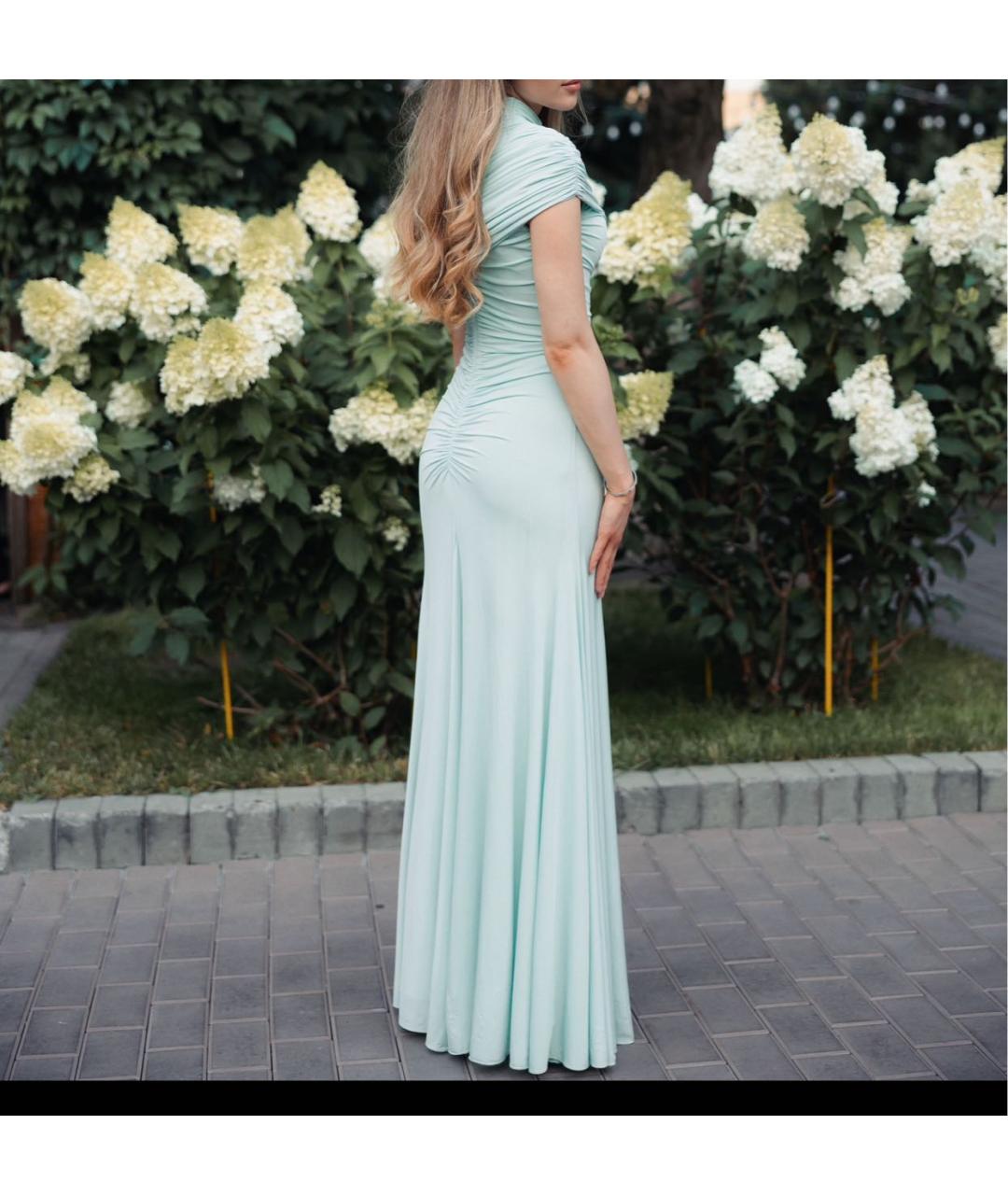 ALAIA Салатовыое вискозное вечернее платье, фото 2