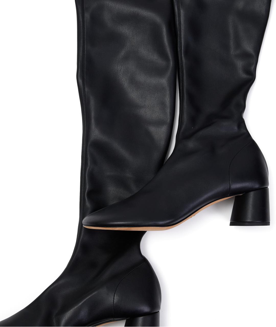 PROENZA SCHOULER Черные кожаные ботфорты, фото 4