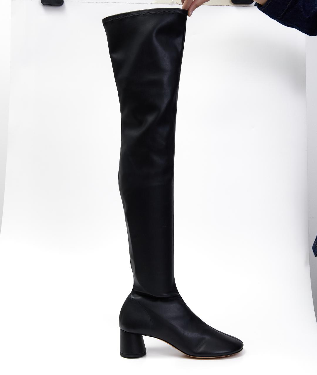 PROENZA SCHOULER Черные кожаные ботфорты, фото 5