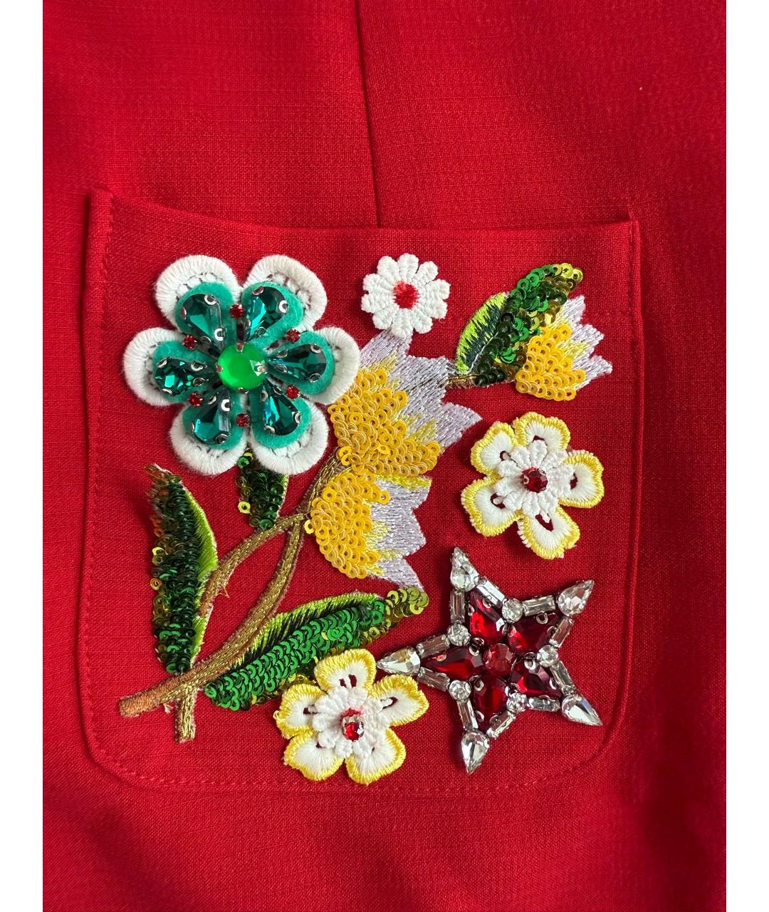 DOLCE&GABBANA Красная полиэстеровая юбка мини, фото 5