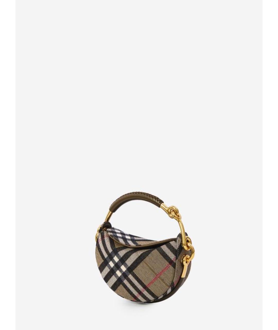 BURBERRY Коричневая жаккардовая сумка через плечо, фото 2