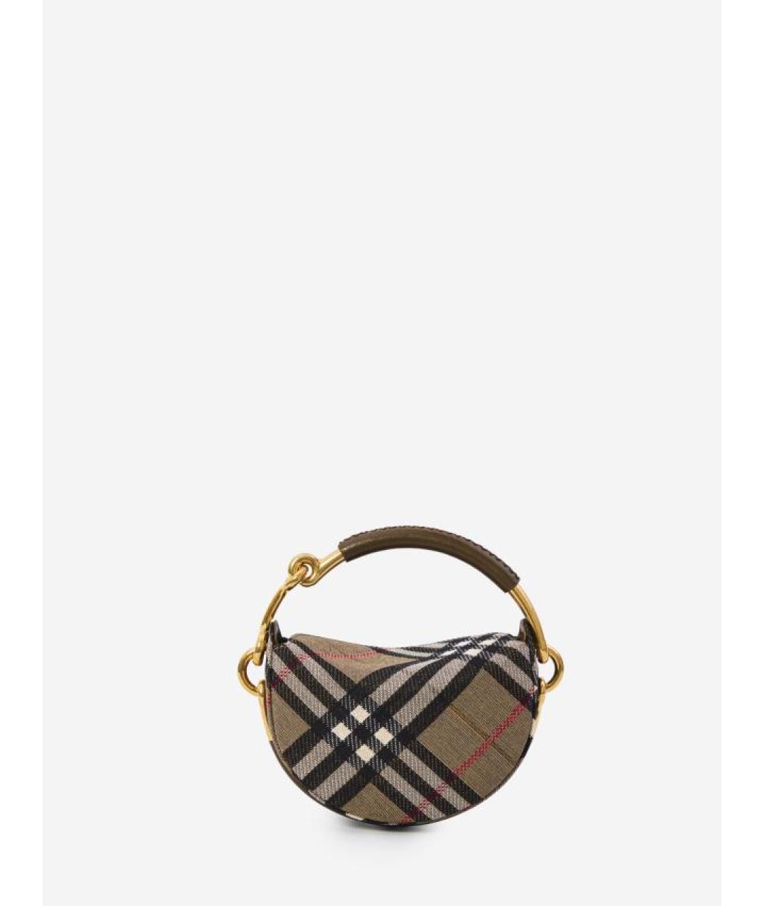 BURBERRY Коричневая жаккардовая сумка через плечо, фото 3