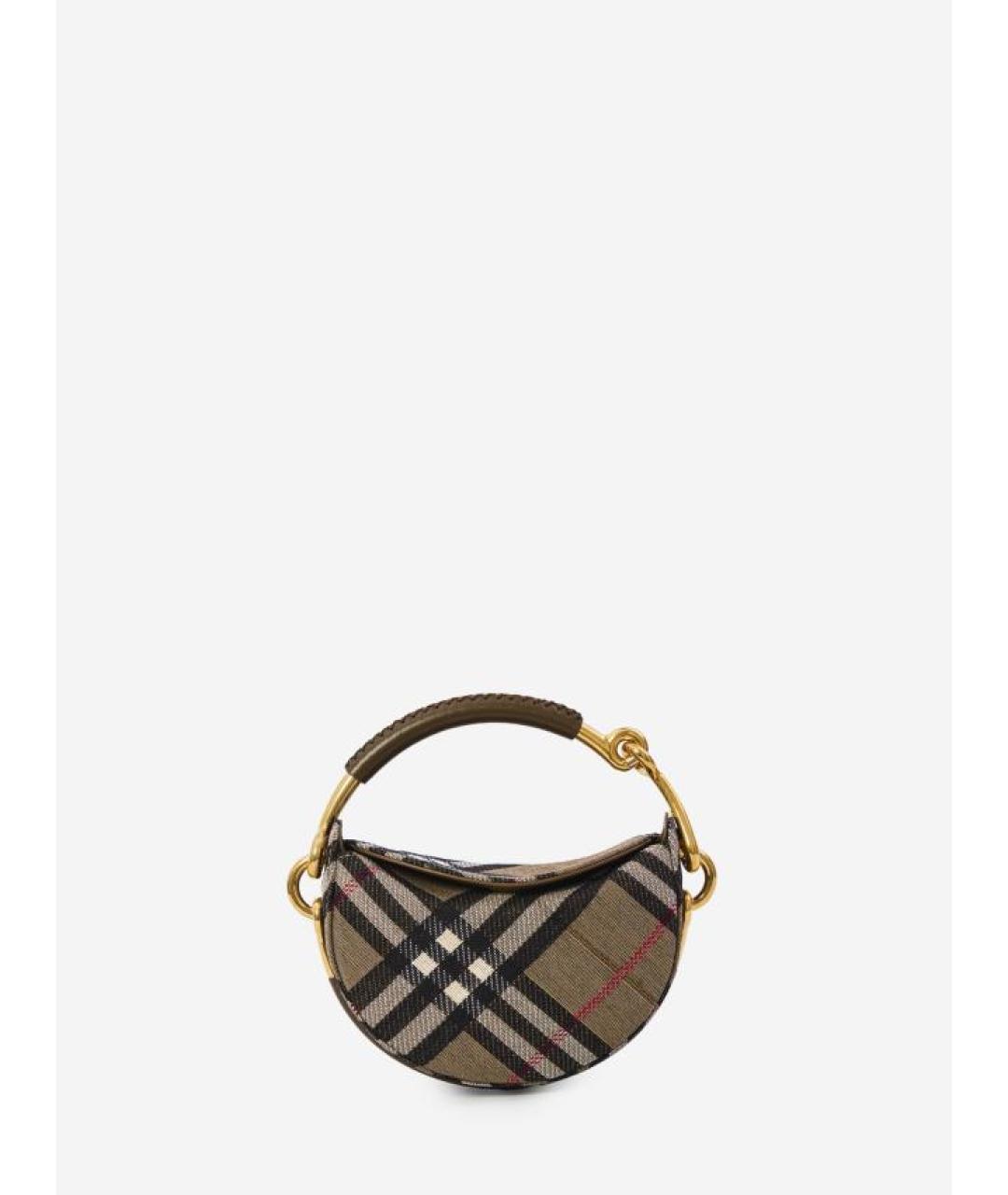 BURBERRY Коричневая жаккардовая сумка через плечо, фото 6
