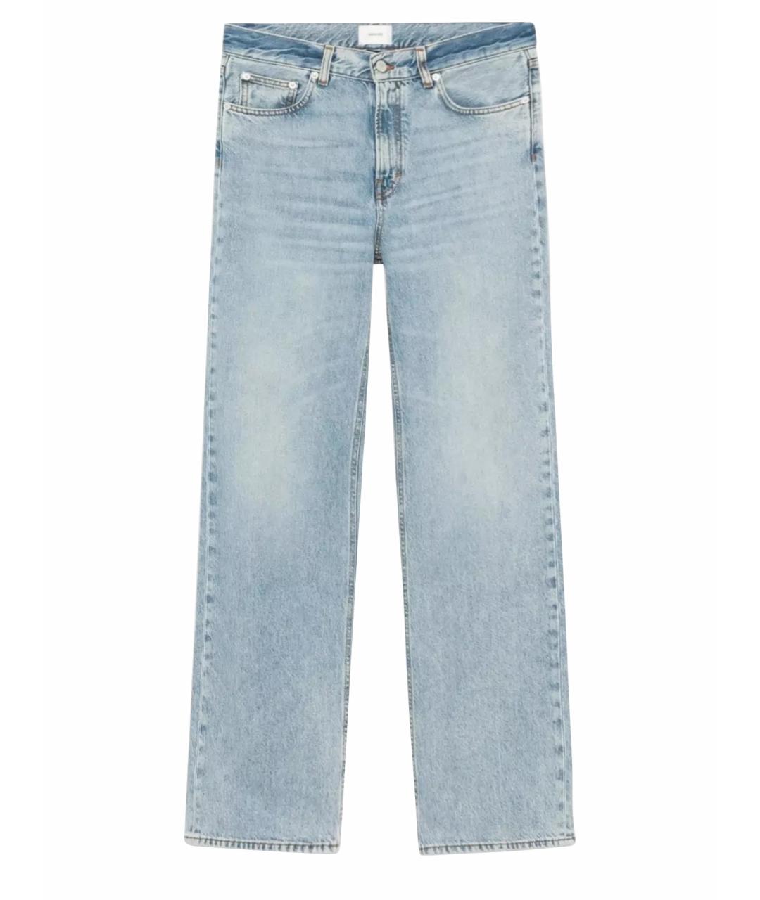 HAIKURE Голубые хлопковые прямые джинсы, фото 1