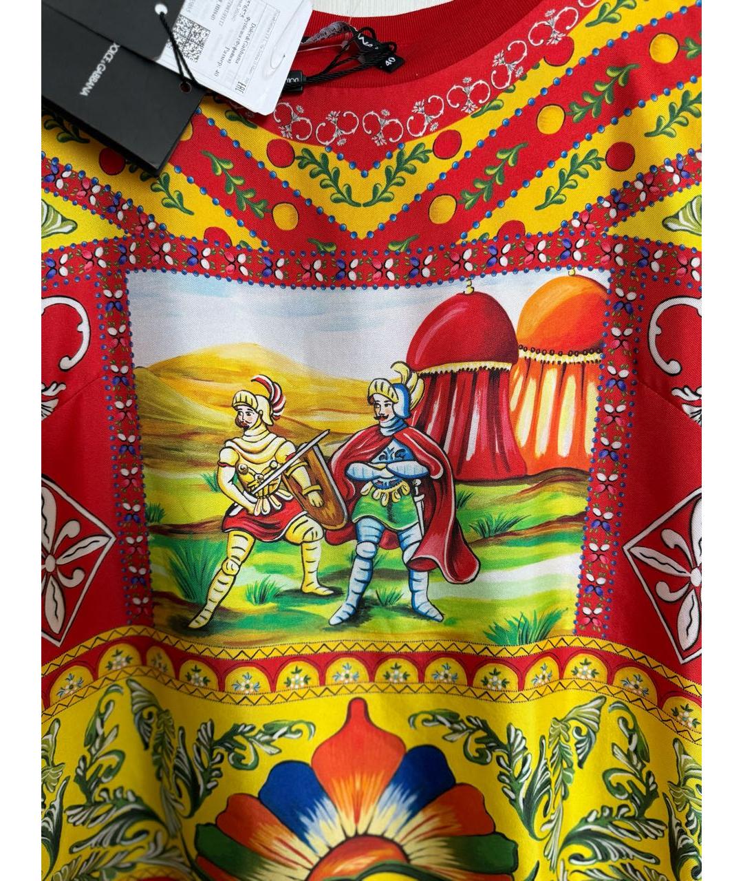 DOLCE&GABBANA Красная шелковая блузы, фото 4