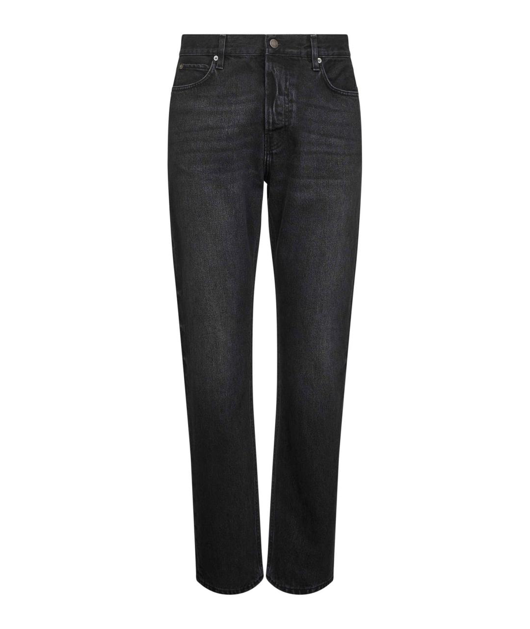 HAIKURE Черные хлопковые прямые джинсы, фото 1