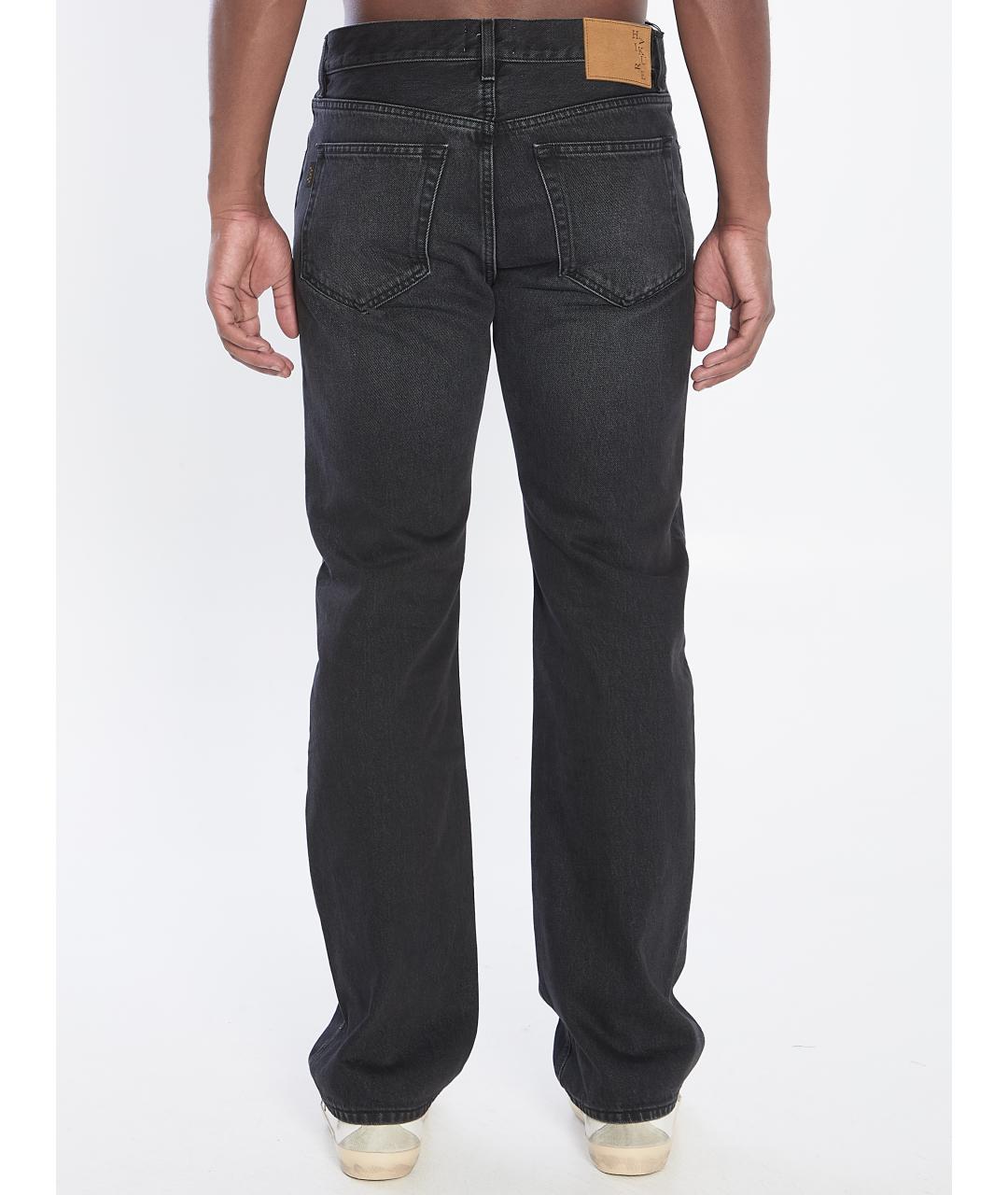 HAIKURE Черные хлопковые прямые джинсы, фото 5