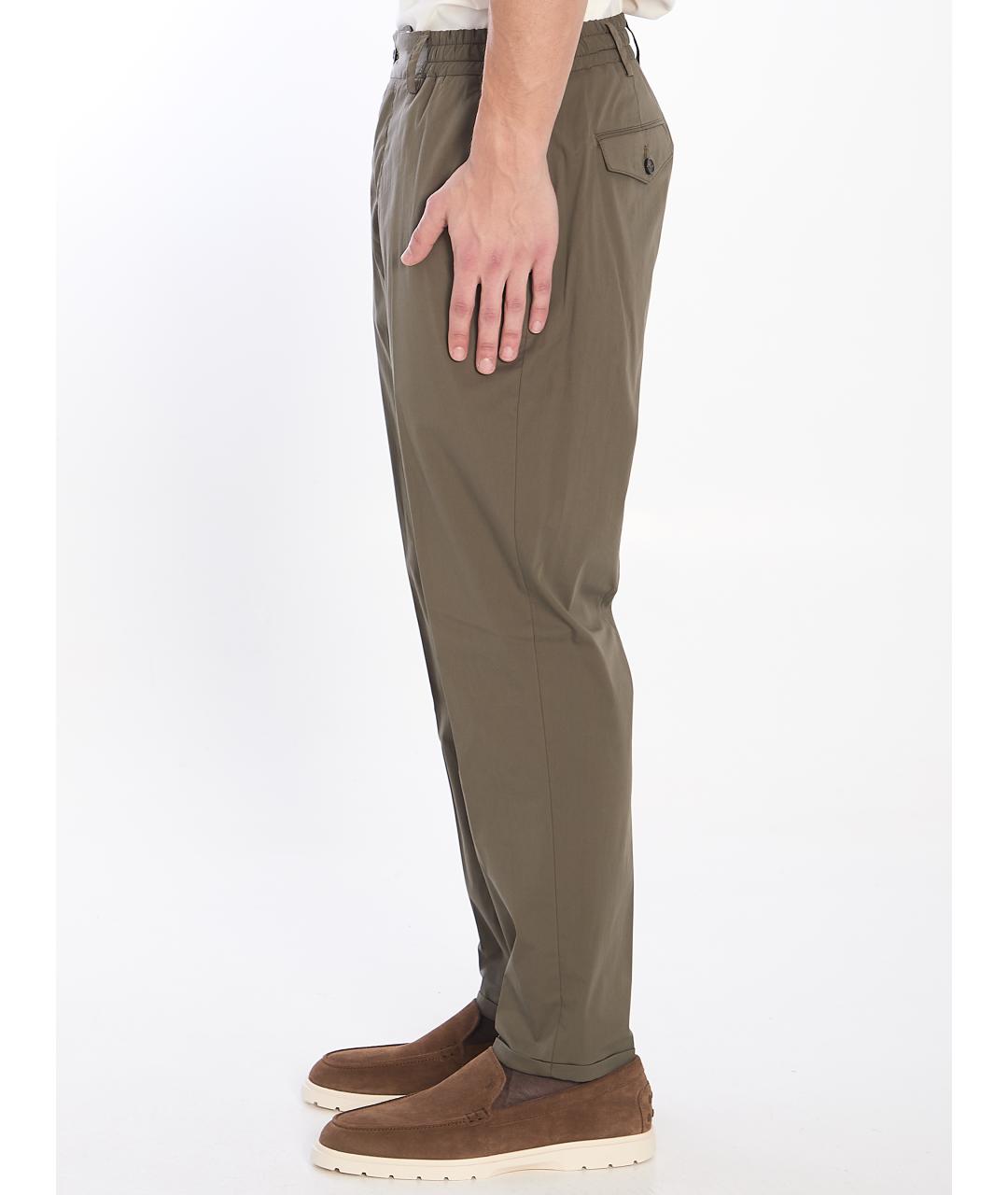 PT TORINO Бежевые хлопковые повседневные брюки, фото 4