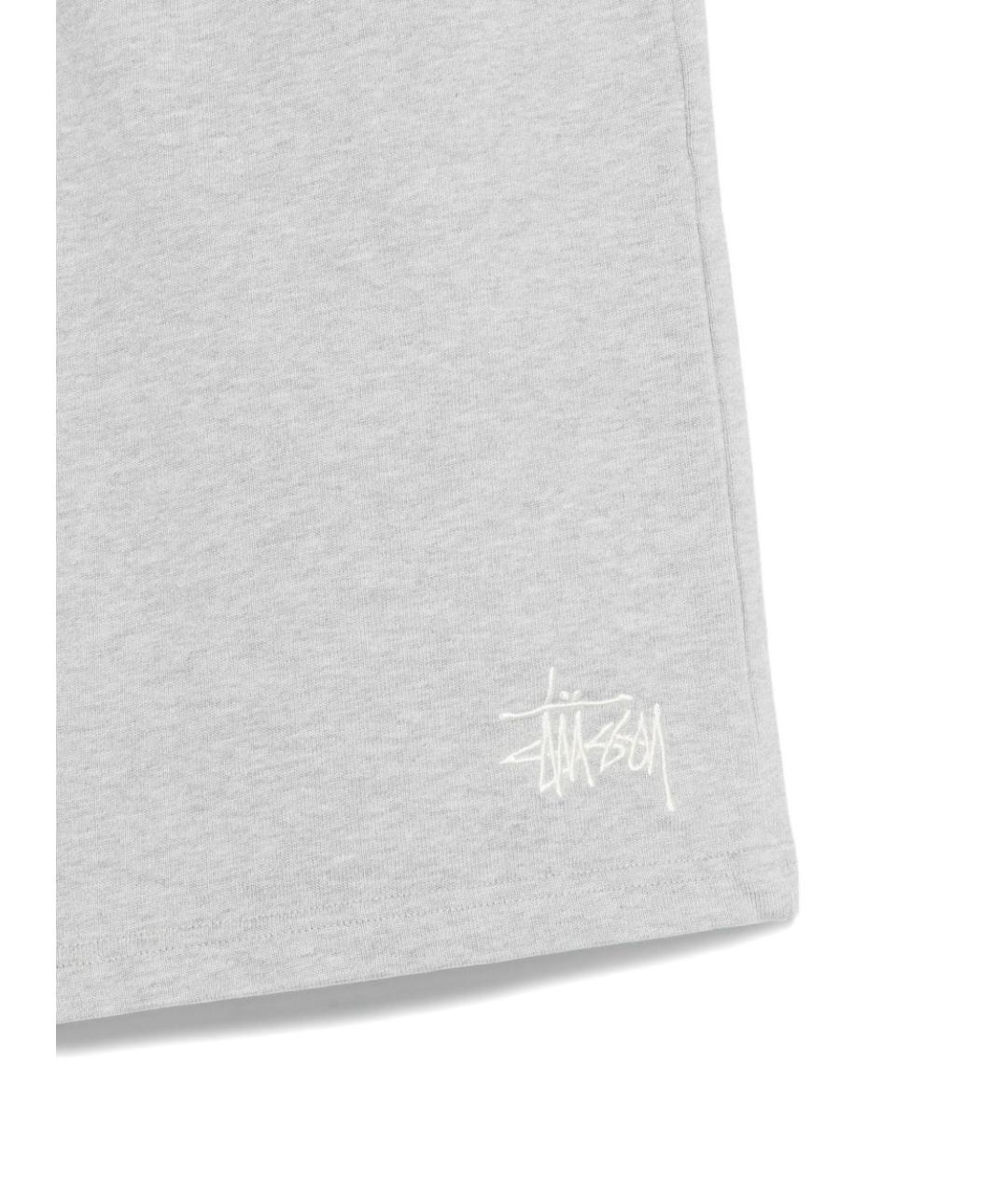 STUSSY Серые хлопковые шорты, фото 3
