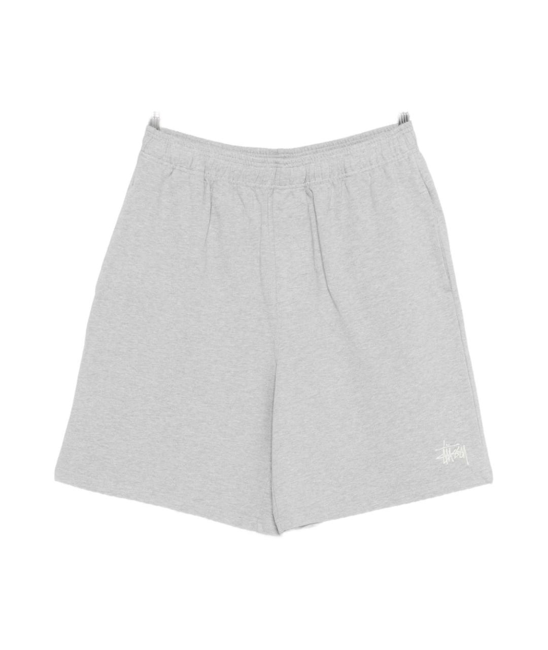 STUSSY Серые хлопковые шорты, фото 4