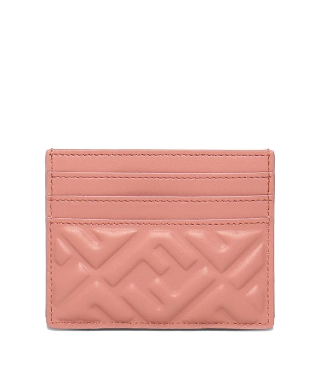 FENDI Розовый кожаный кардхолдер, фото 1