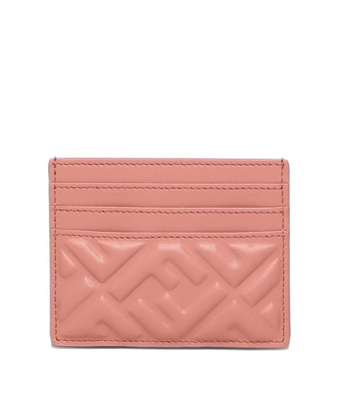 FENDI Розовый кожаный кардхолдер, фото 2