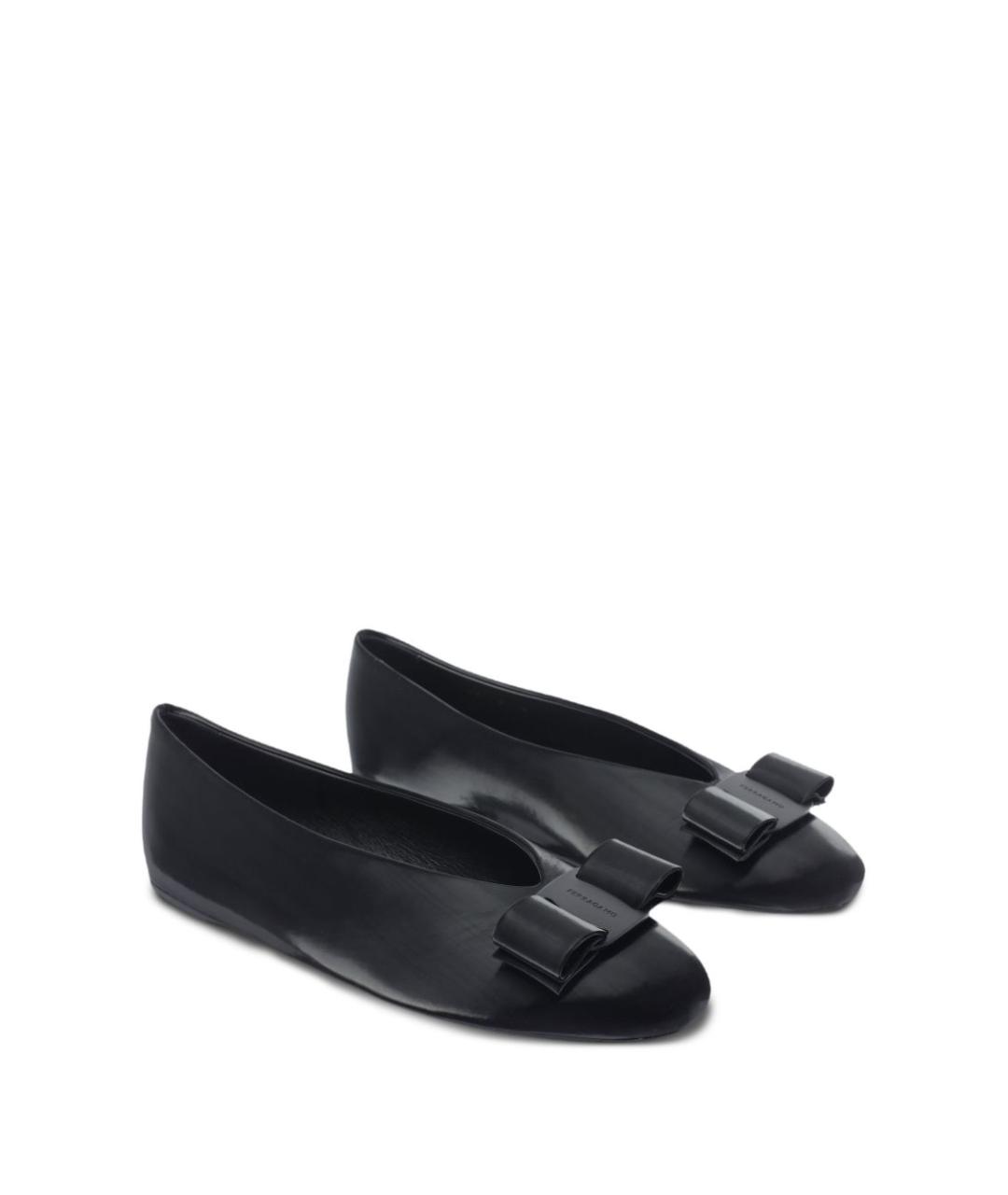 FERRAGAMO Черные балетки, фото 3
