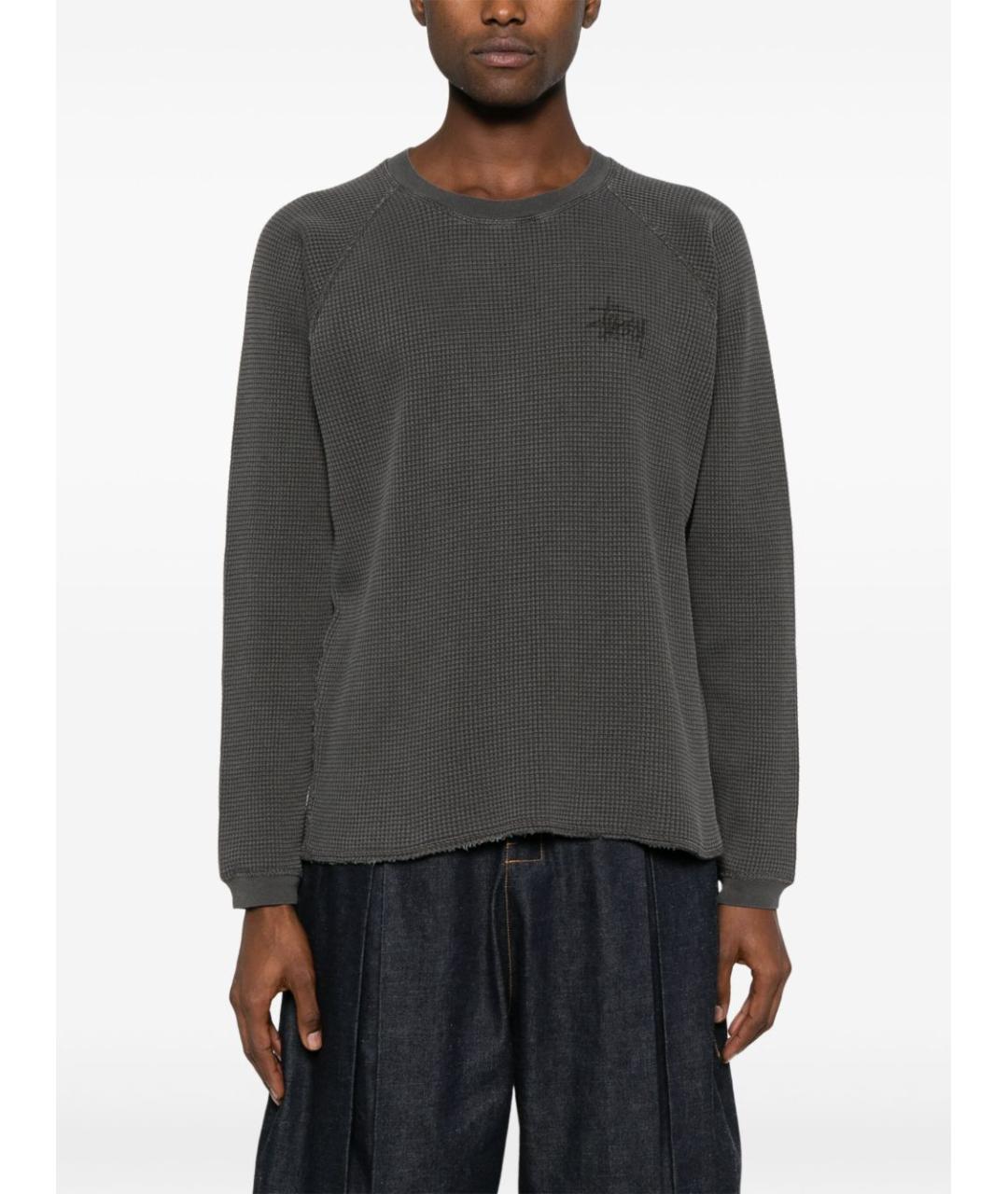 STUSSY Черный хлопковый джемпер / свитер, фото 3