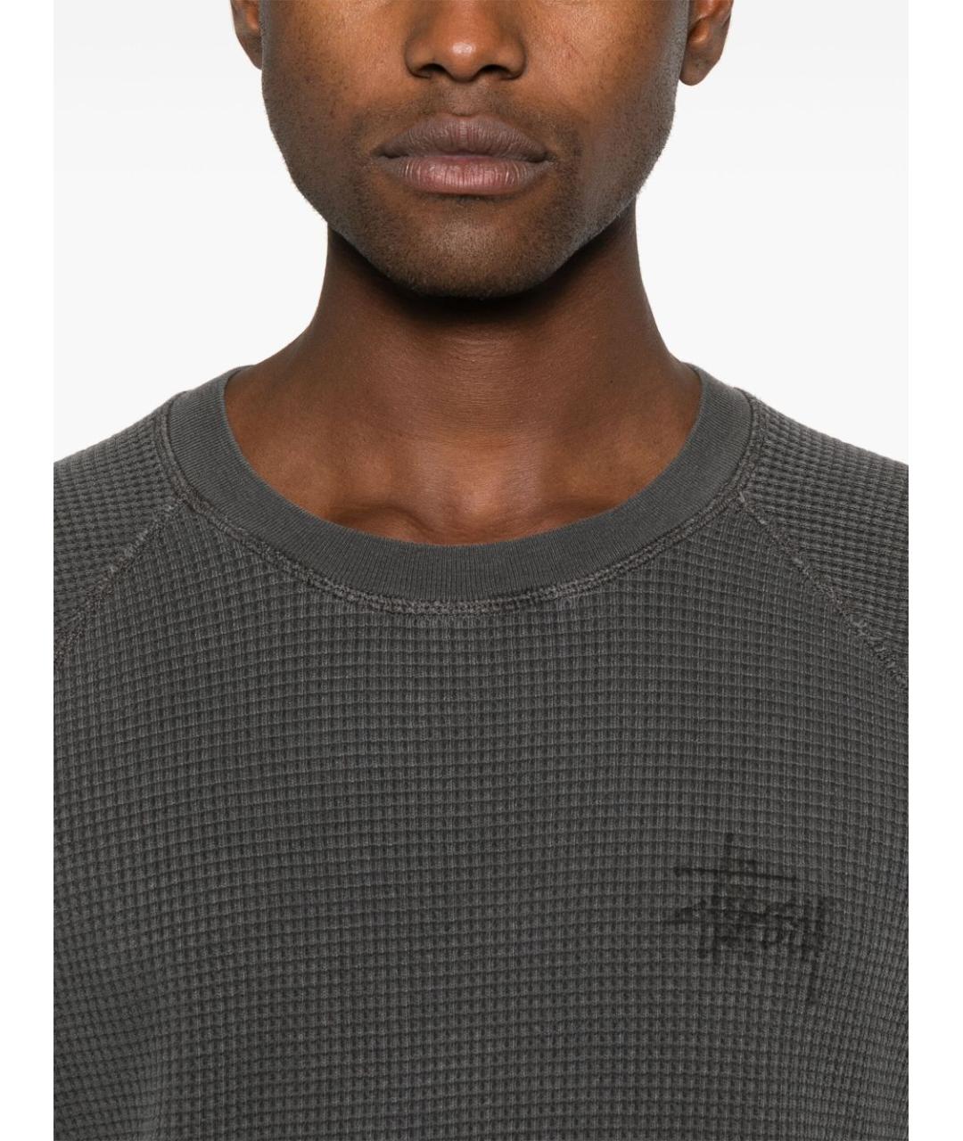 STUSSY Черный хлопковый джемпер / свитер, фото 2