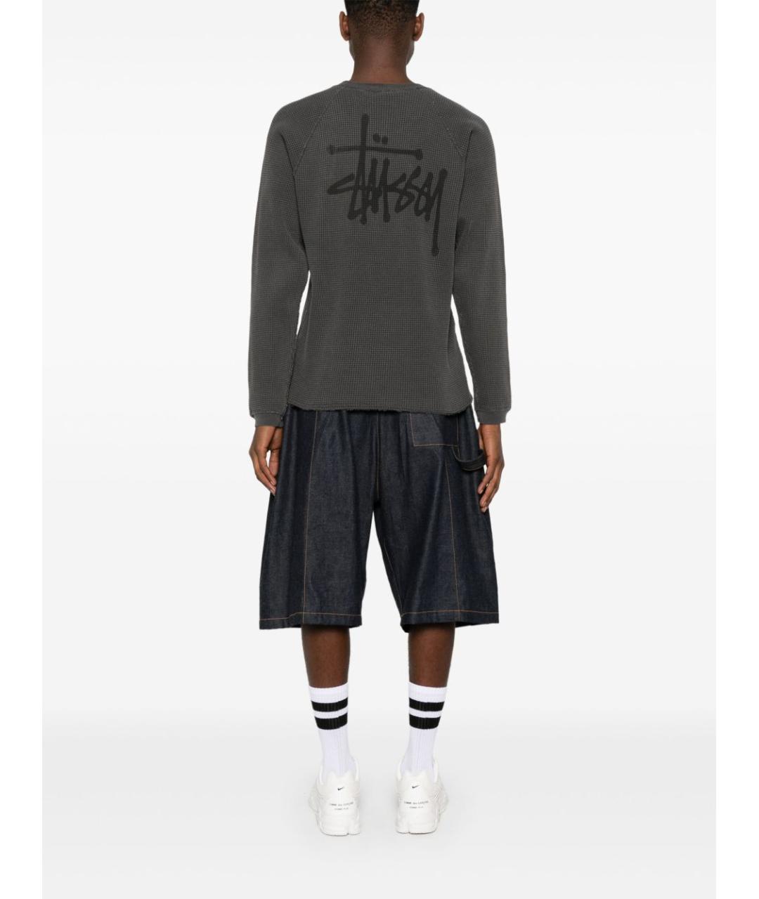 STUSSY Черный хлопковый джемпер / свитер, фото 5