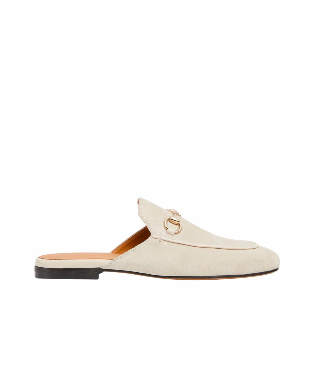 GUCCI Бежевые замшевые мюли, фото 1