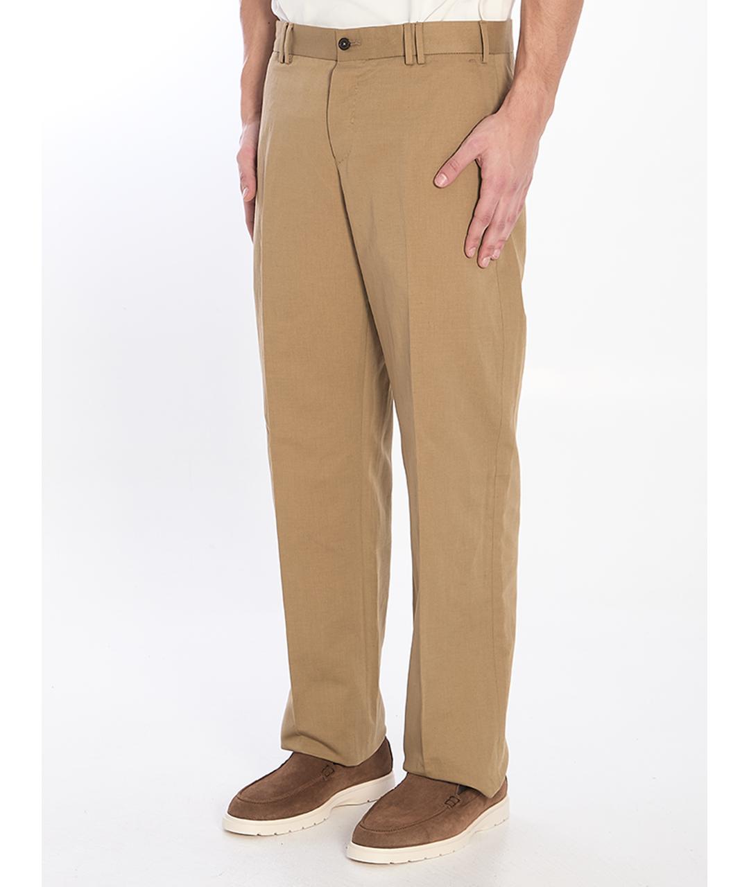 PT TORINO Бежевые хлопковые повседневные брюки, фото 2