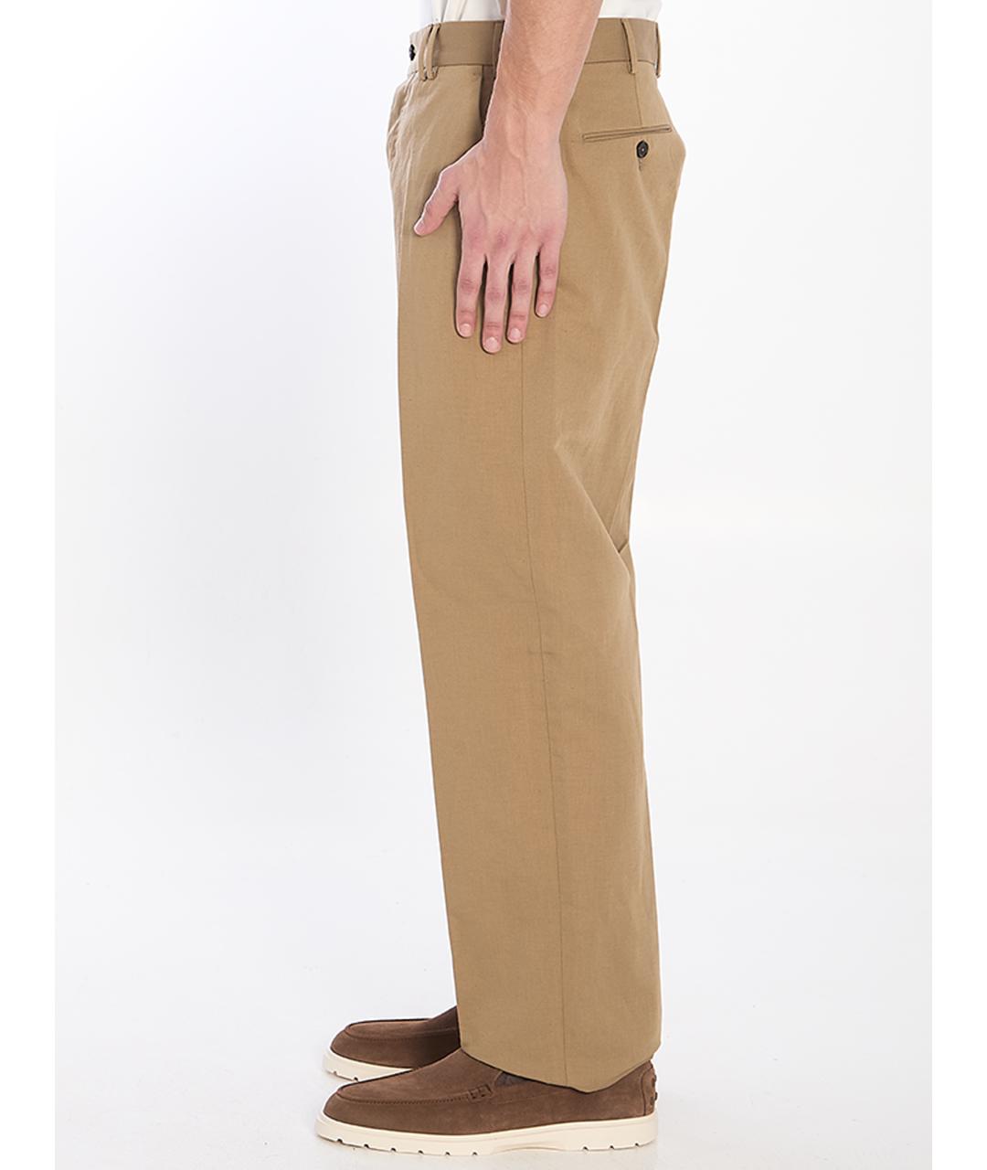 PT TORINO Бежевые хлопковые повседневные брюки, фото 3