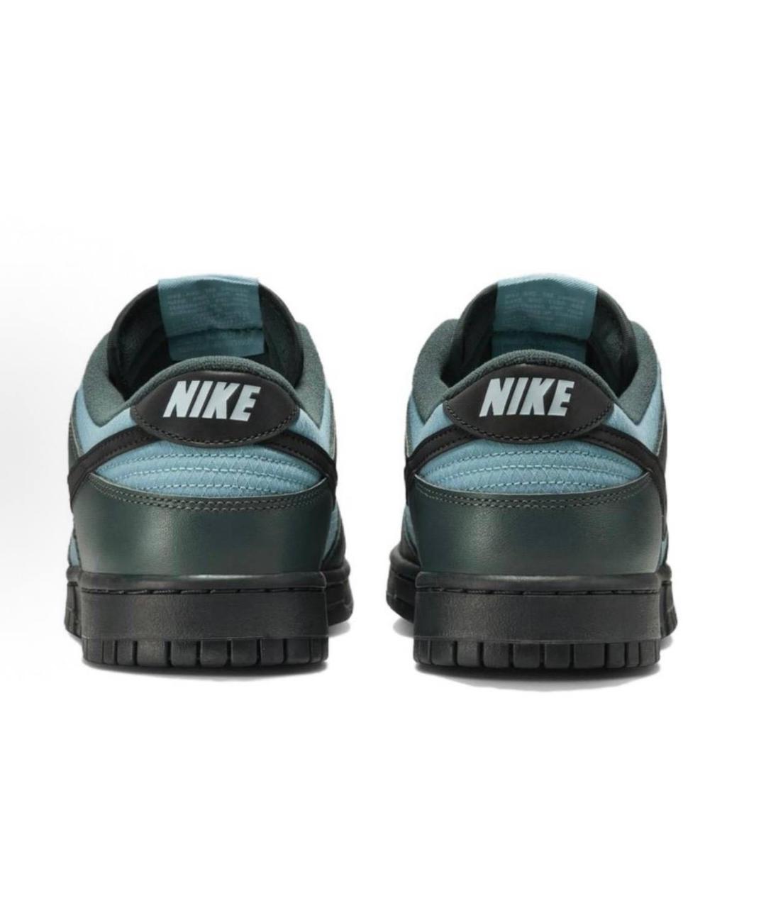 NIKE Зеленые кожаные низкие кроссовки / кеды, фото 4