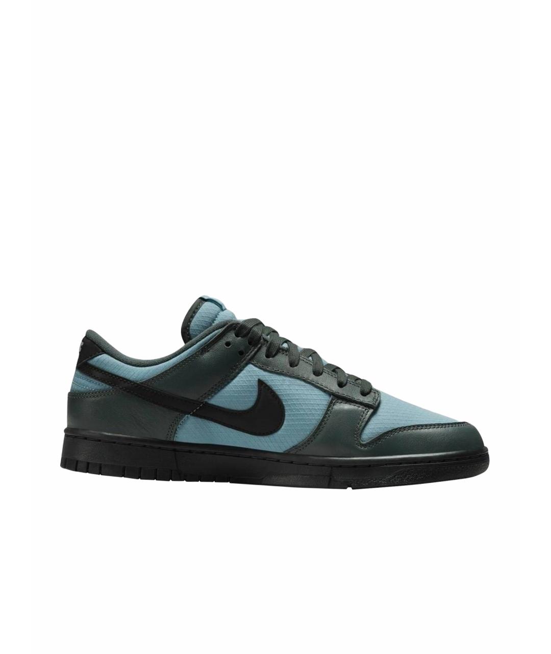 NIKE Зеленые кожаные низкие кроссовки / кеды, фото 1