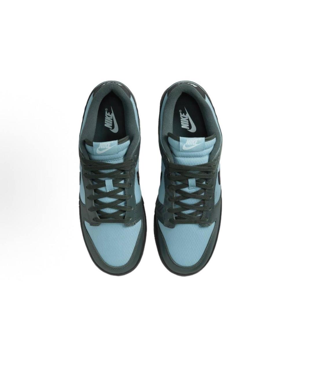 NIKE Зеленые кожаные низкие кроссовки / кеды, фото 3