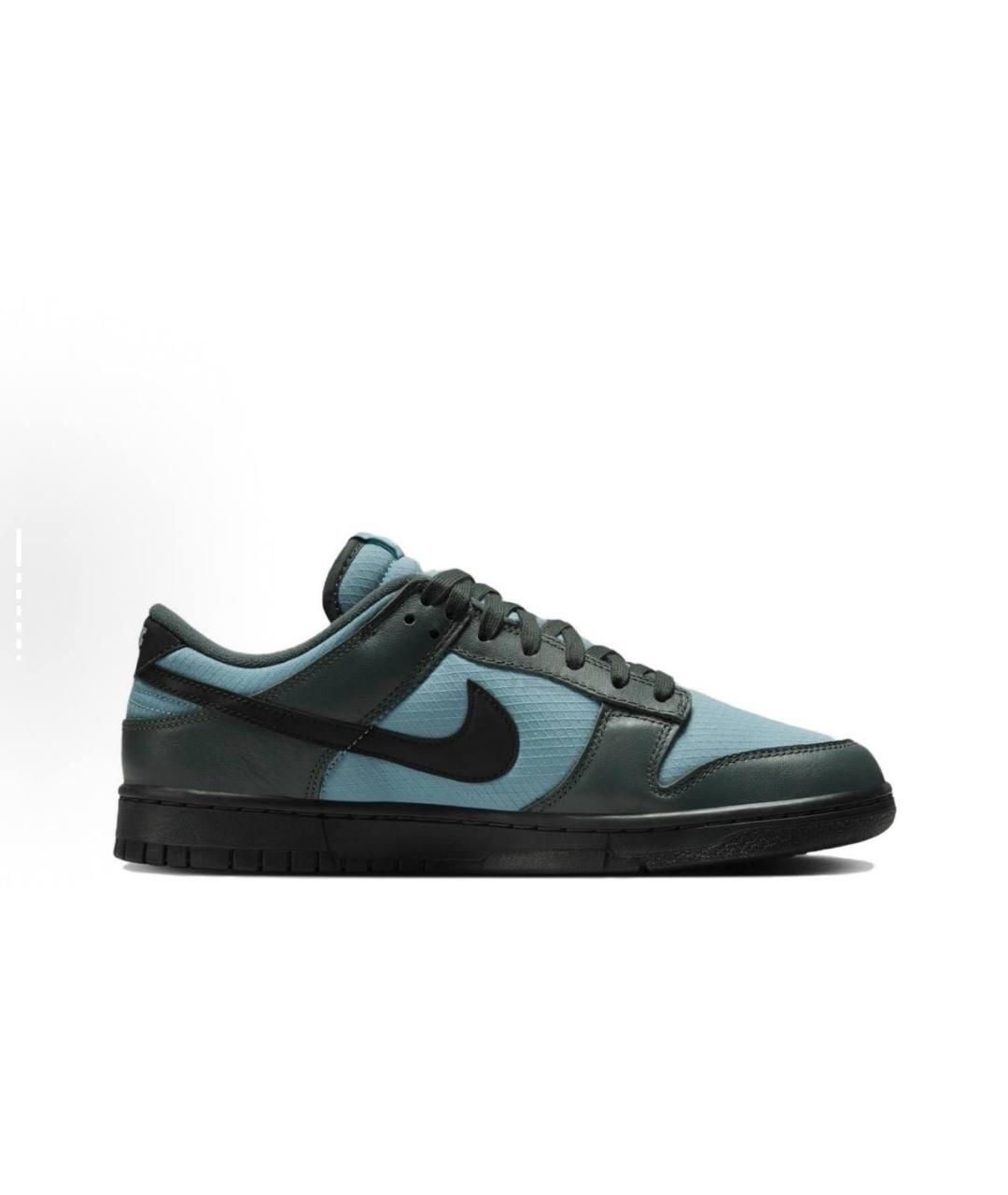 NIKE Зеленые кожаные низкие кроссовки / кеды, фото 5