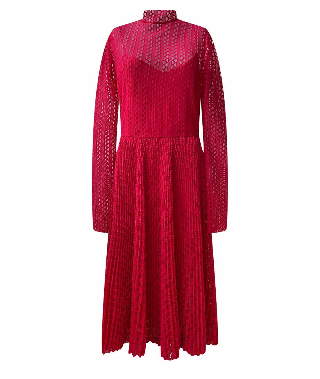 PHILOSOPHY DI LORENZO SERAFINI Красное полиэстеровое вечернее платье, фото 1