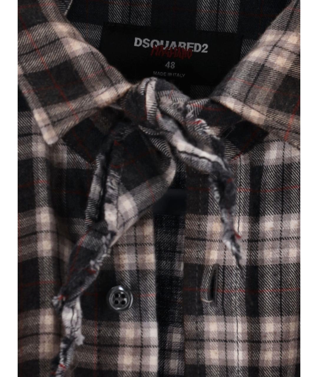 DSQUARED2 Коричневая хлопковая кэжуал рубашка, фото 5