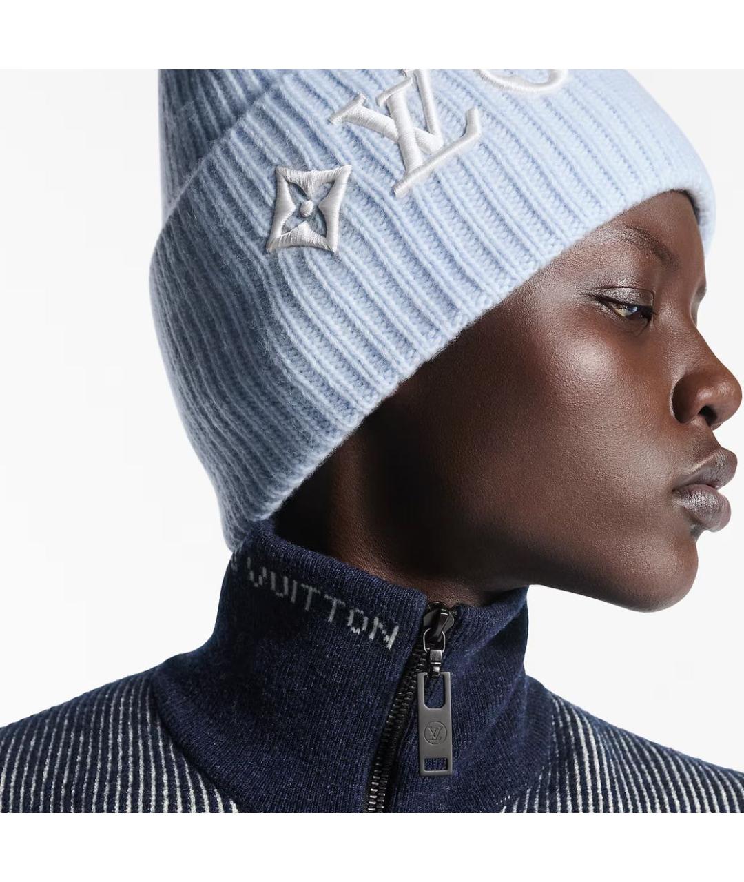 LOUIS VUITTON Голубая шапка, фото 2