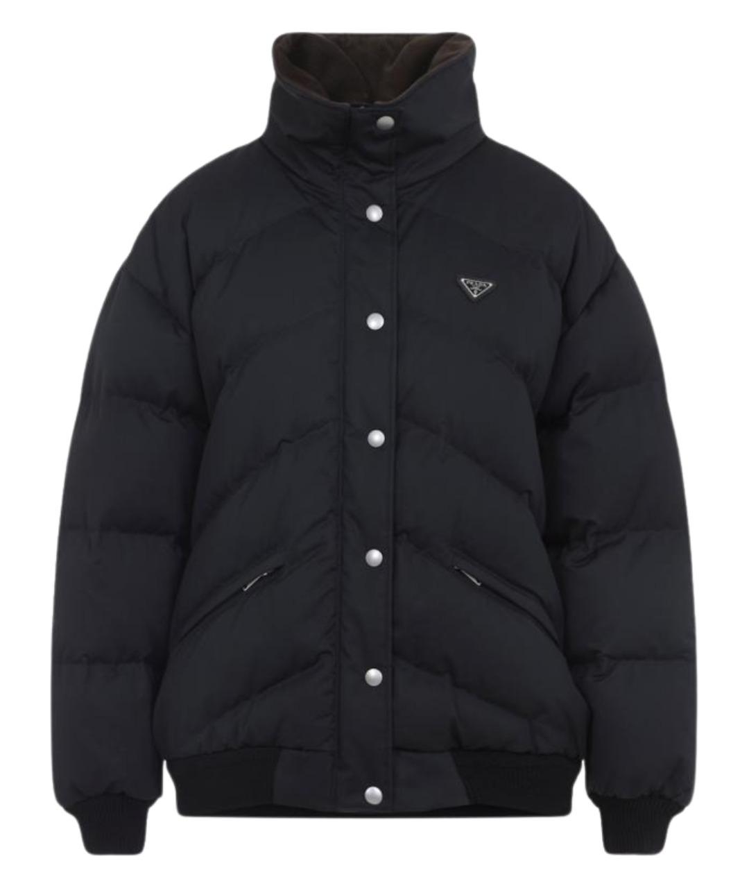 PRADA Черный хлопковый пуховик, фото 1