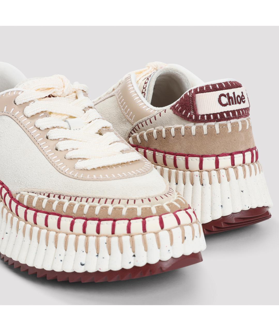 CHLOE Бежевые кроссовки, фото 4