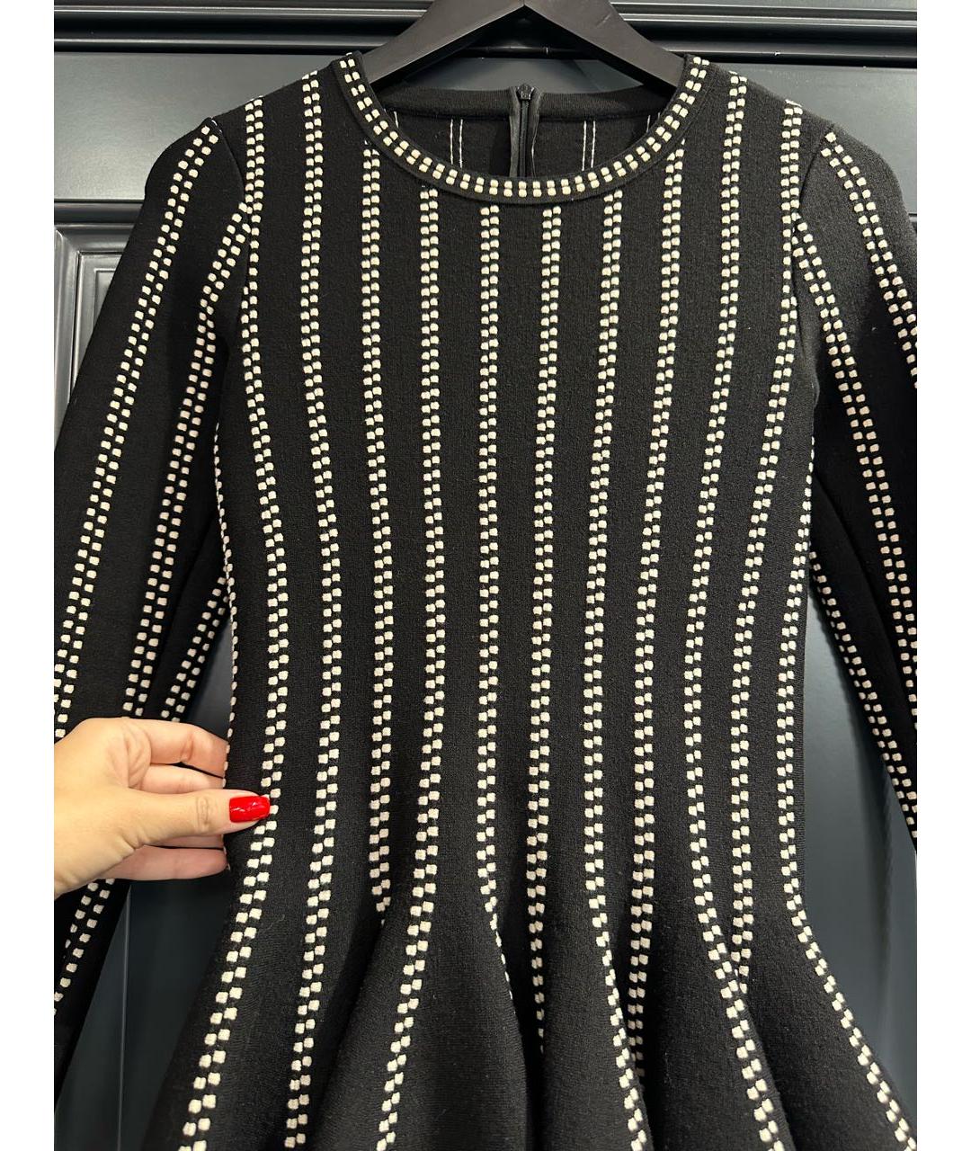 ALAIA Черное шерстяное повседневное платье, фото 5
