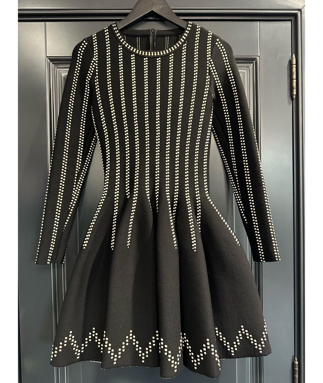 ALAIA Черное шерстяное повседневное платье, фото 6