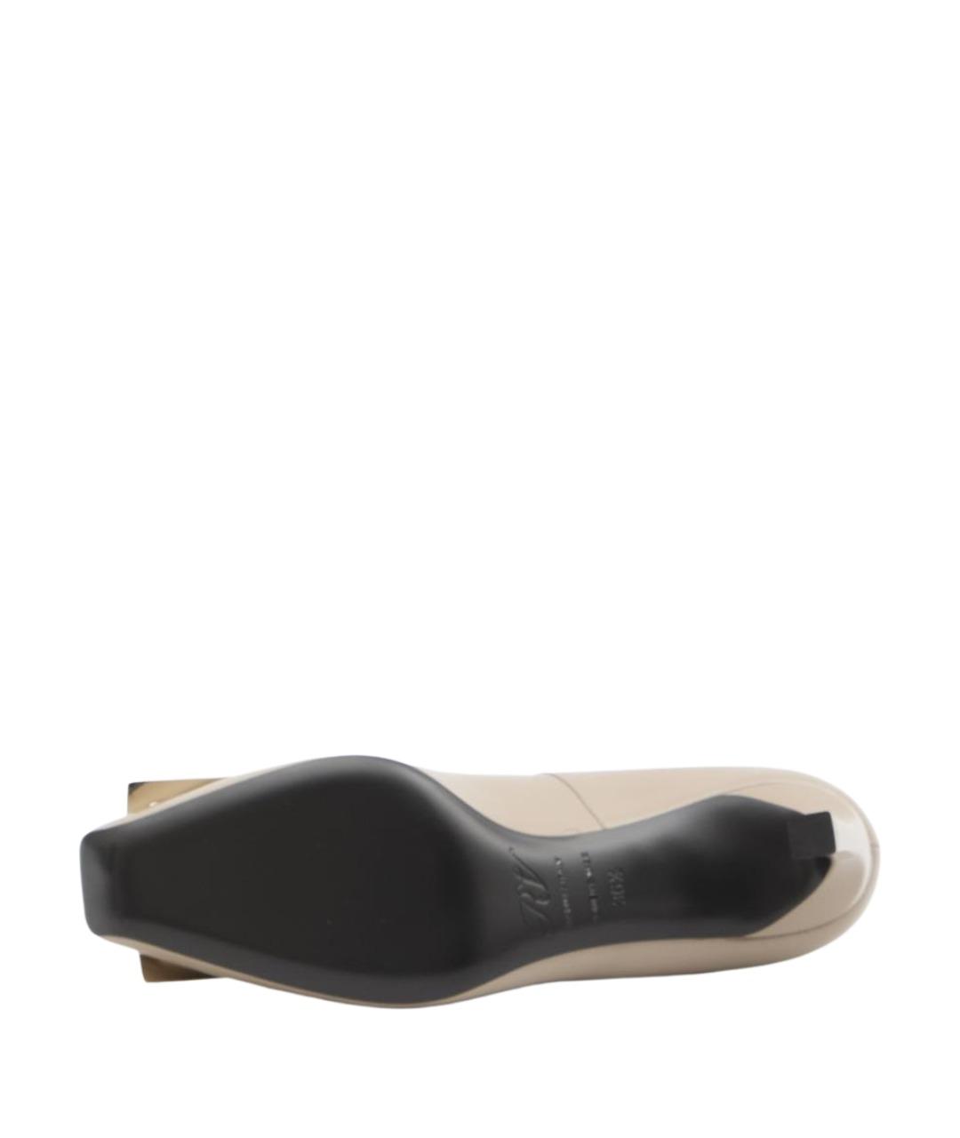ROGER VIVIER Бежевые кожаные туфли, фото 4