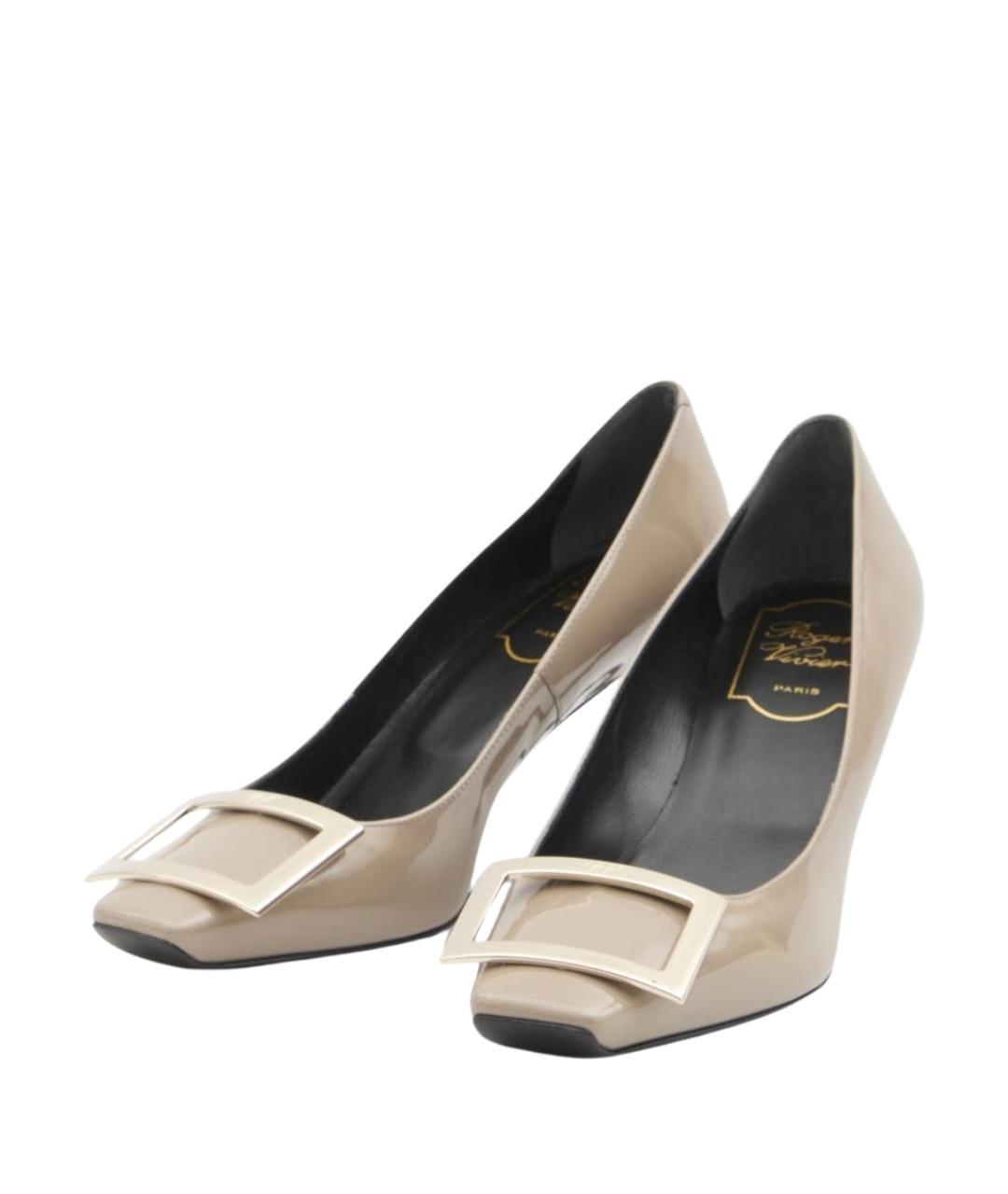 ROGER VIVIER Бежевые кожаные туфли, фото 2