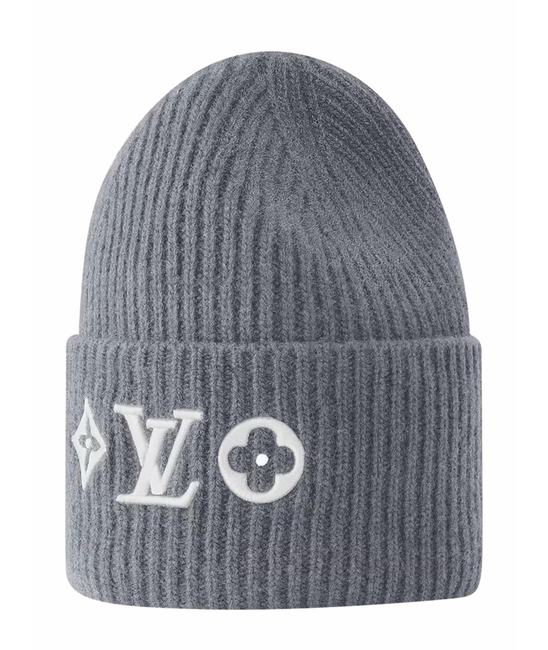 LOUIS VUITTON Серая шапка, фото 1