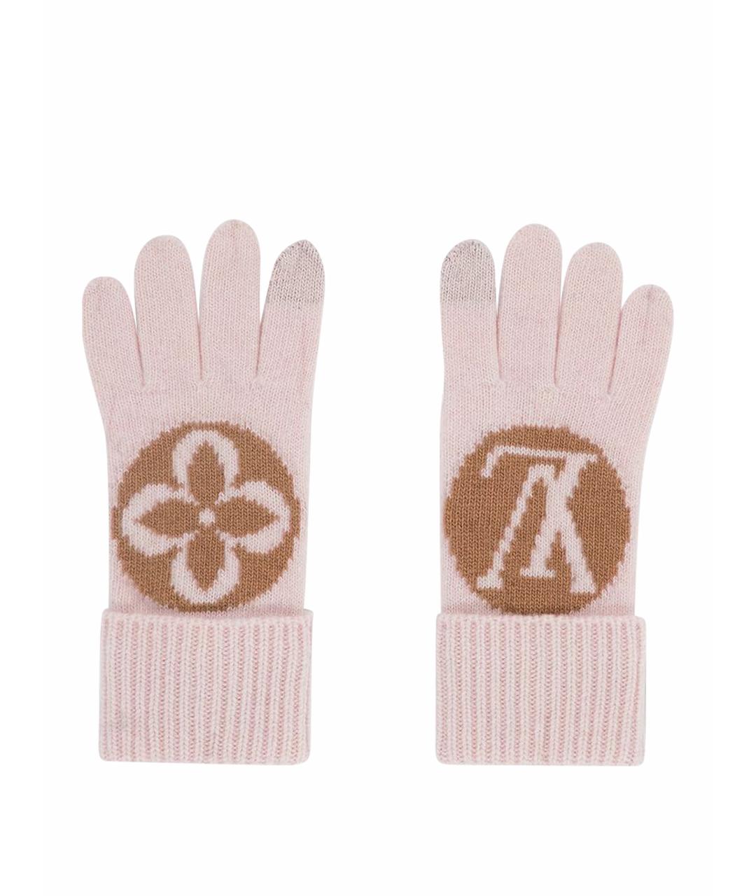 LOUIS VUITTON Розовые перчатки, фото 1