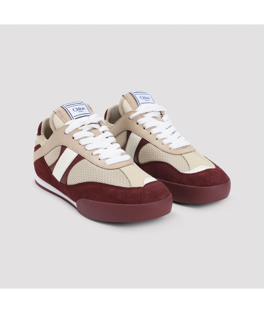 CHLOE Бордовые замшевые кроссовки, фото 3