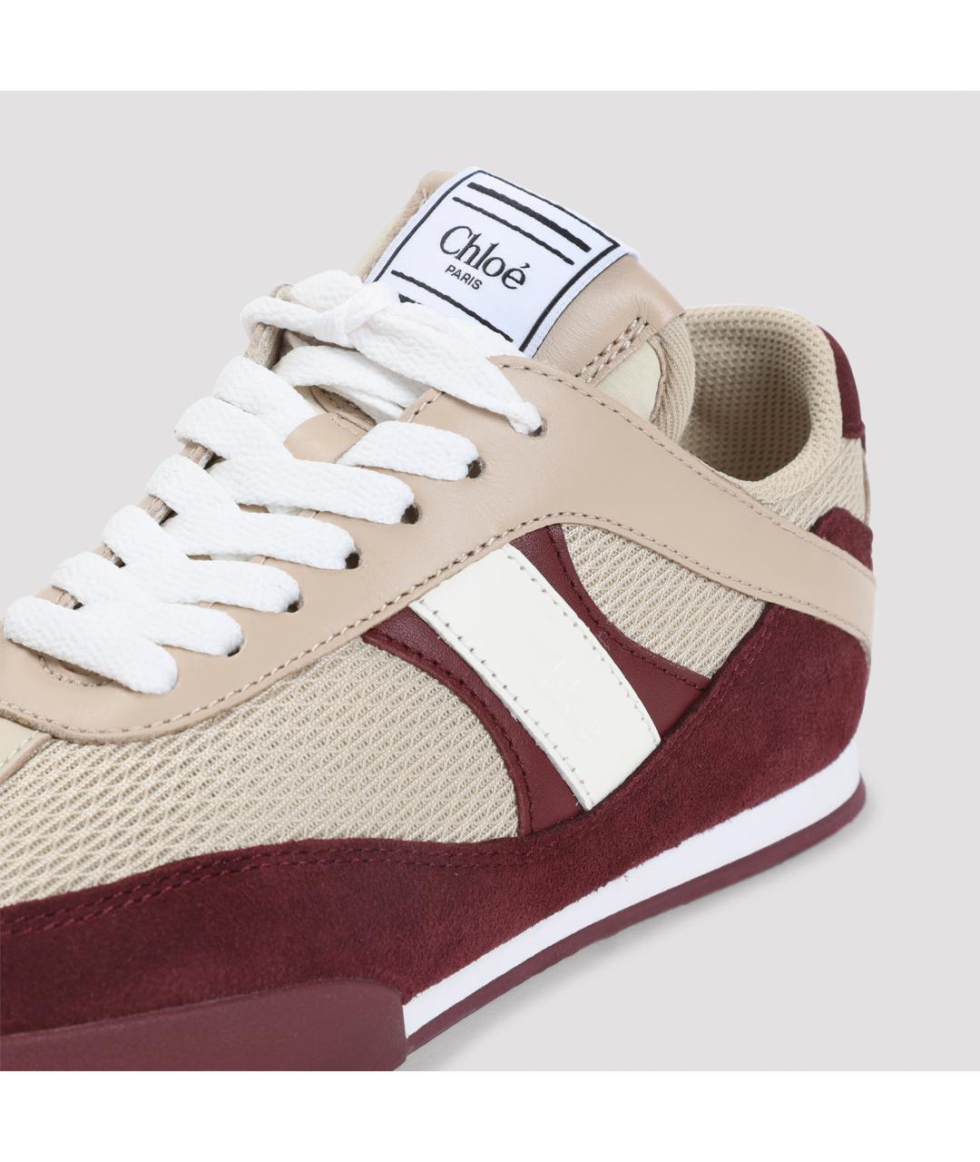 CHLOE Бордовые замшевые кроссовки, фото 4