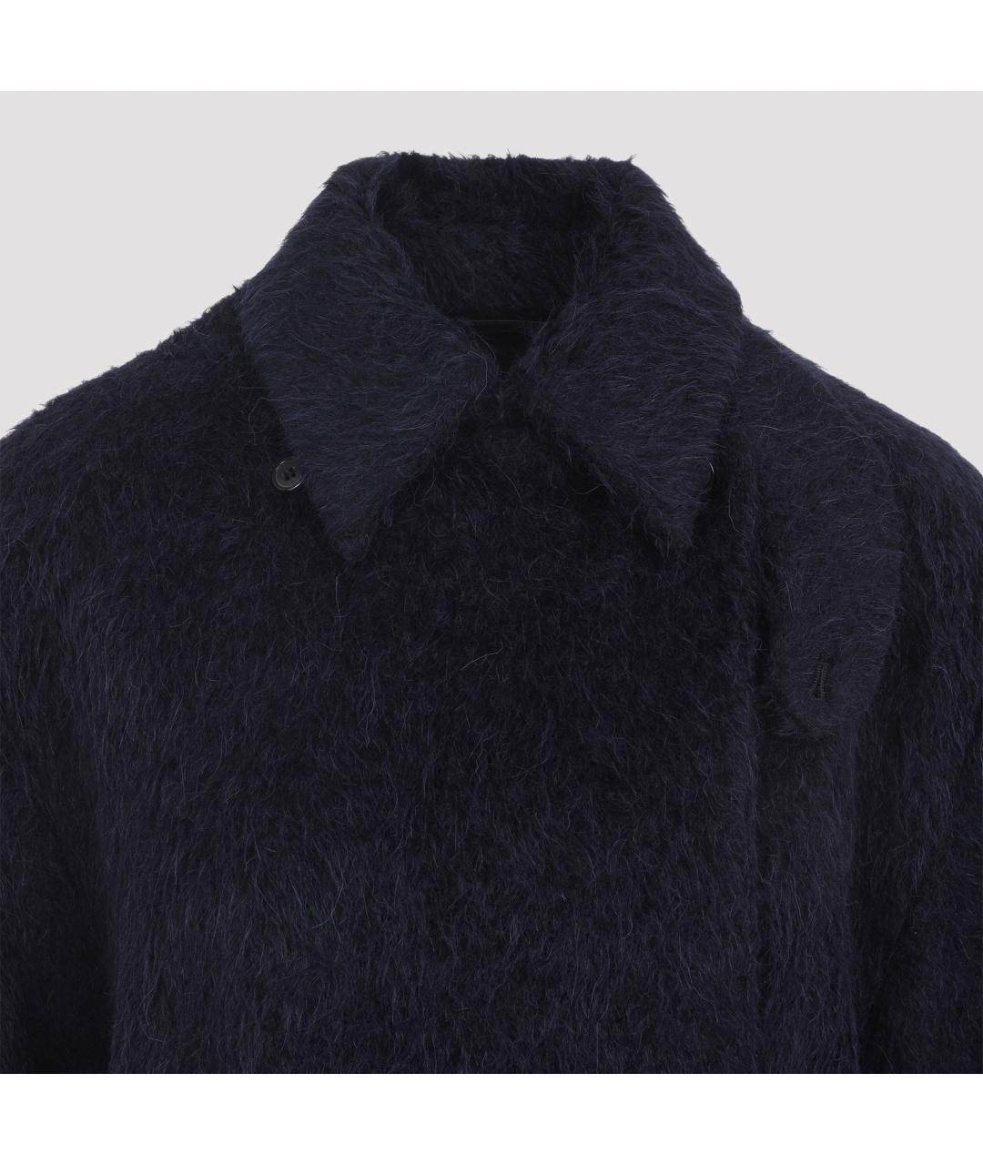 Carven Темно-синее шерстяное пальто, фото 5