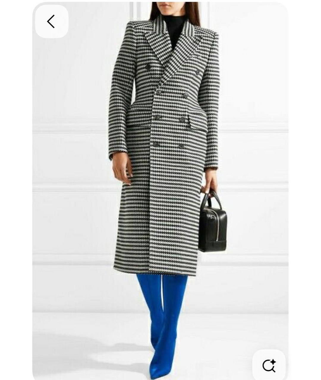 BALENCIAGA Черное хлопко-эластановое пальто, фото 2
