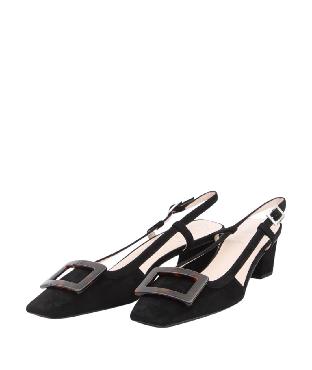 ROGER VIVIER Черные кожаные туфли, фото 2