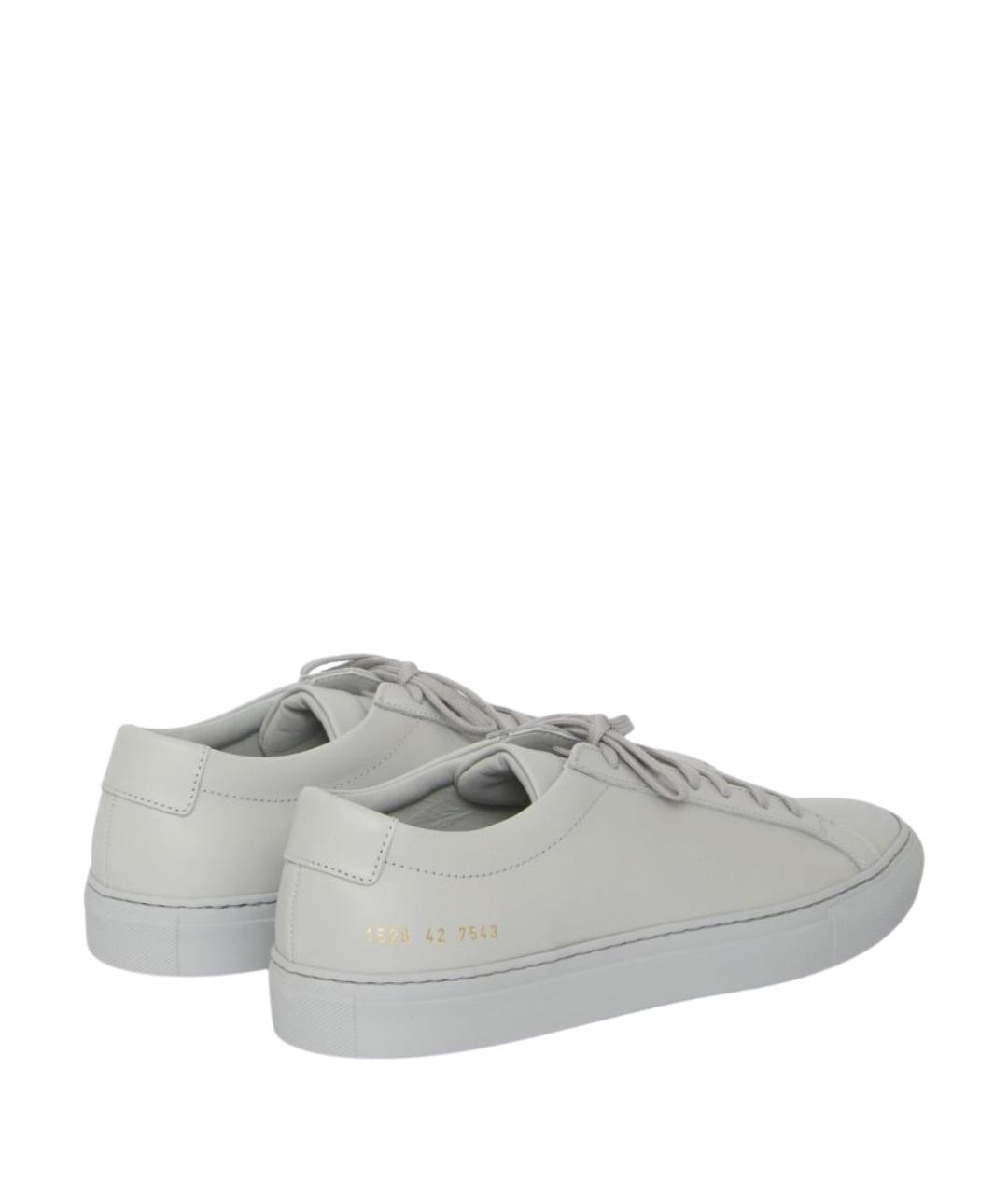 COMMON PROJECTS Серые кожаные низкие кроссовки / кеды, фото 3