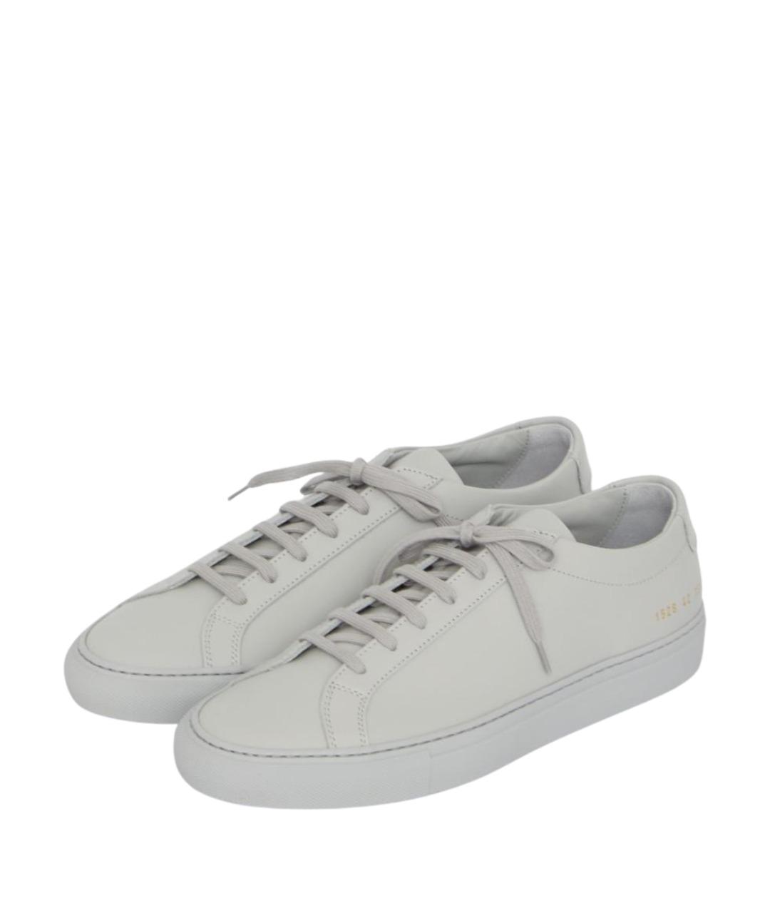 COMMON PROJECTS Серые кожаные низкие кроссовки / кеды, фото 5