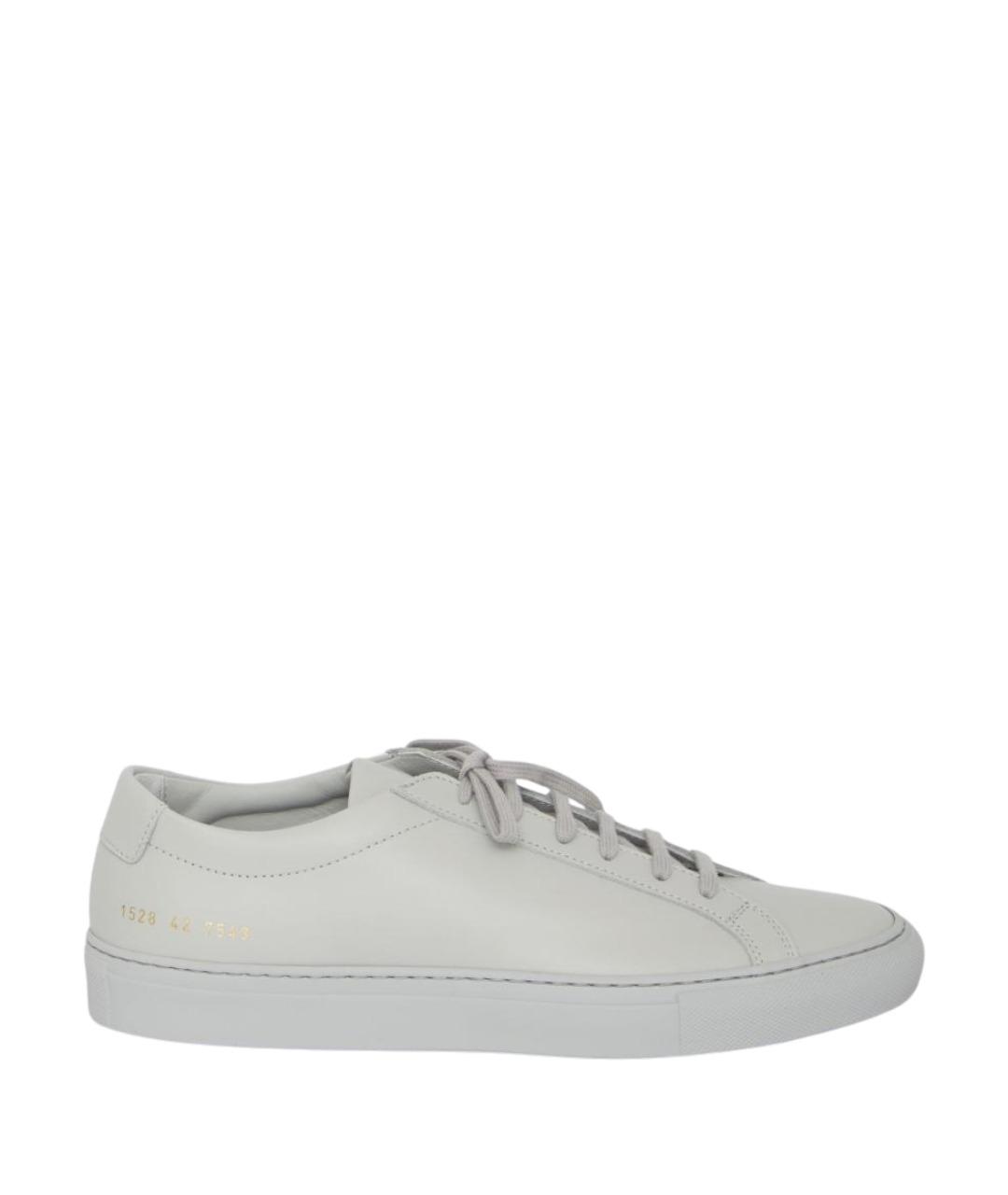 COMMON PROJECTS Серые кожаные низкие кроссовки / кеды, фото 1