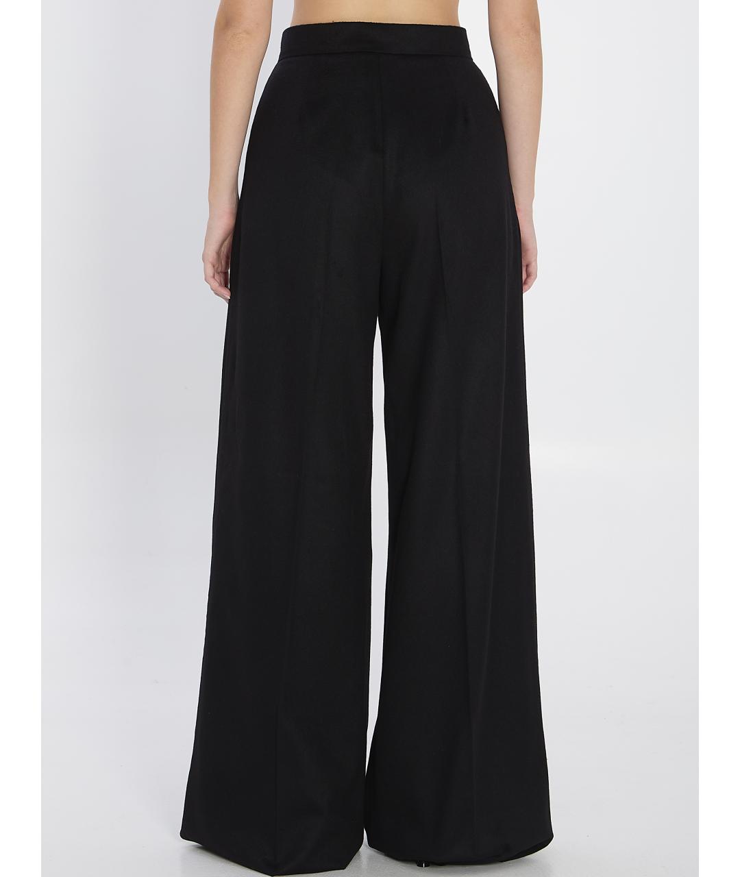MAX MARA Черные шерстяные прямые брюки, фото 5