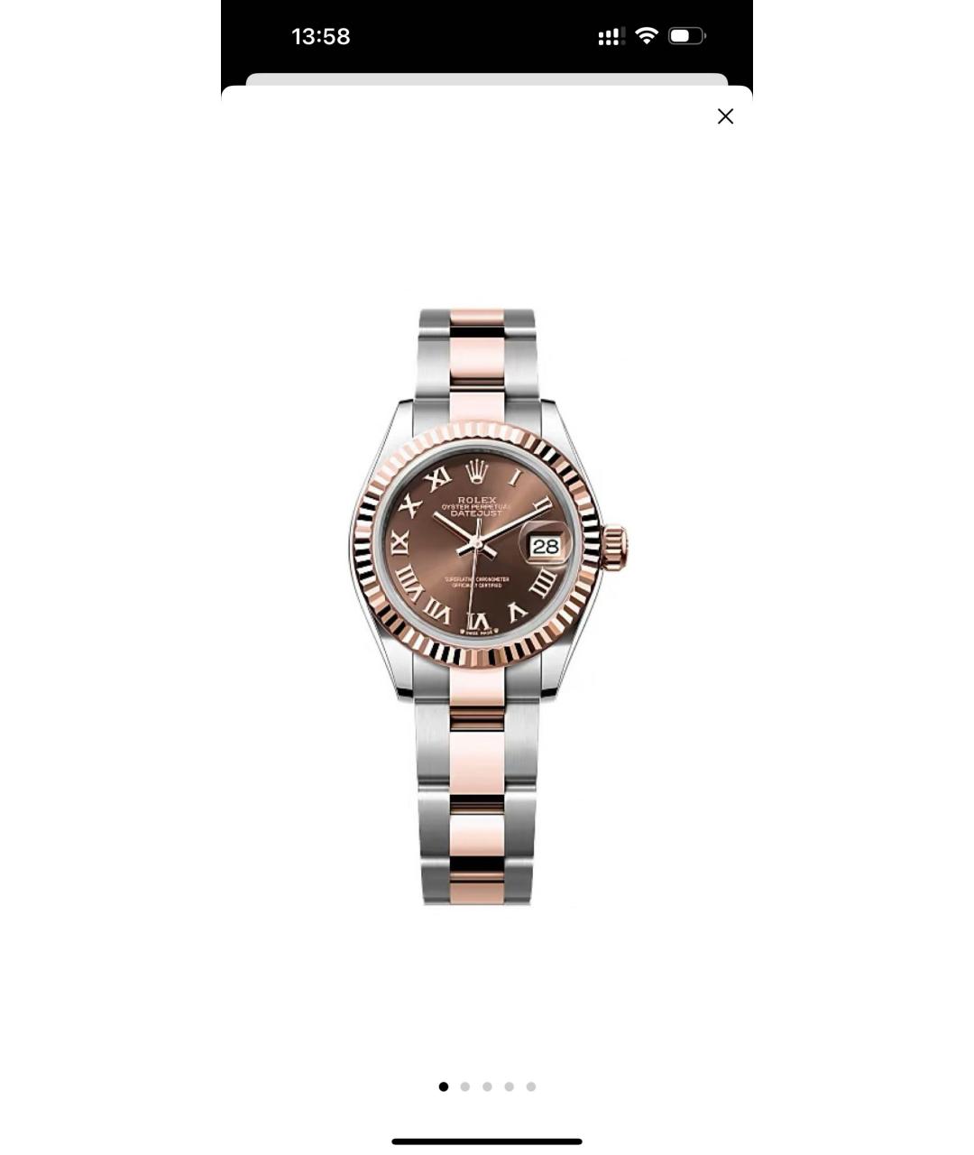 ROLEX Коричневые часы, фото 9