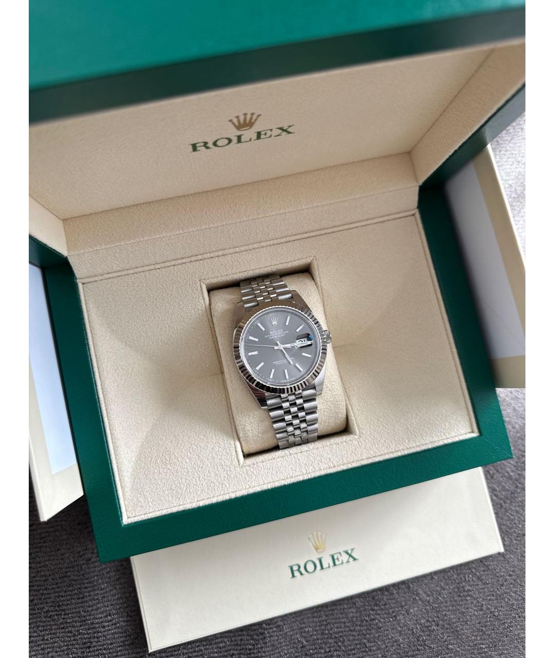 ROLEX Антрацитовые часы, фото 7